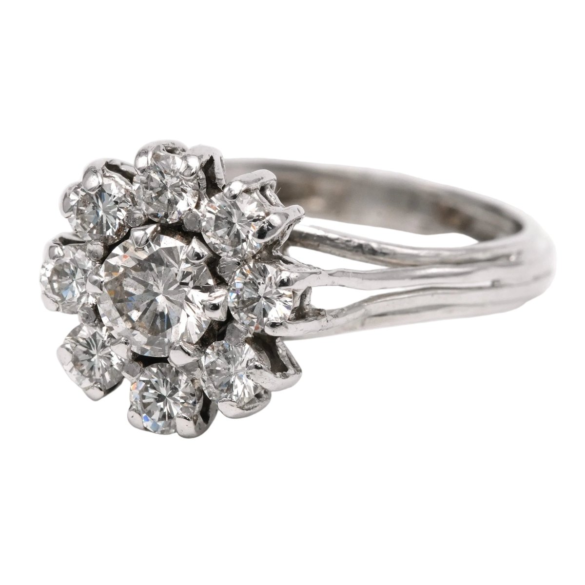 Bague Marguerite en or blanc et diamants - Castafiore