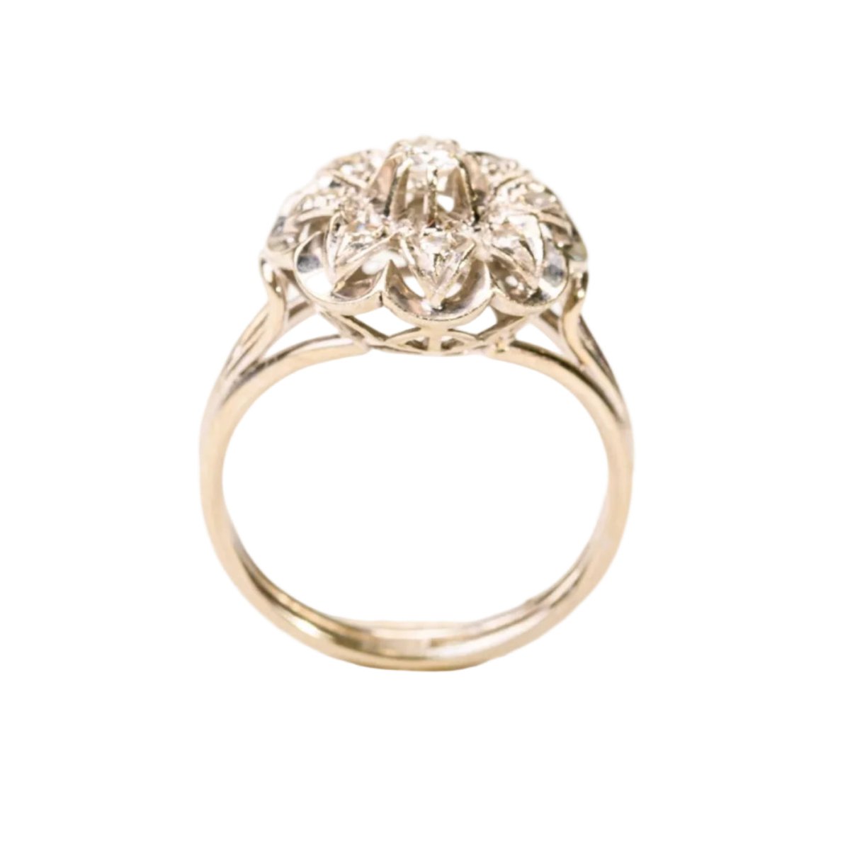 Bague Marguerite en or blanc et diamants - Castafiore