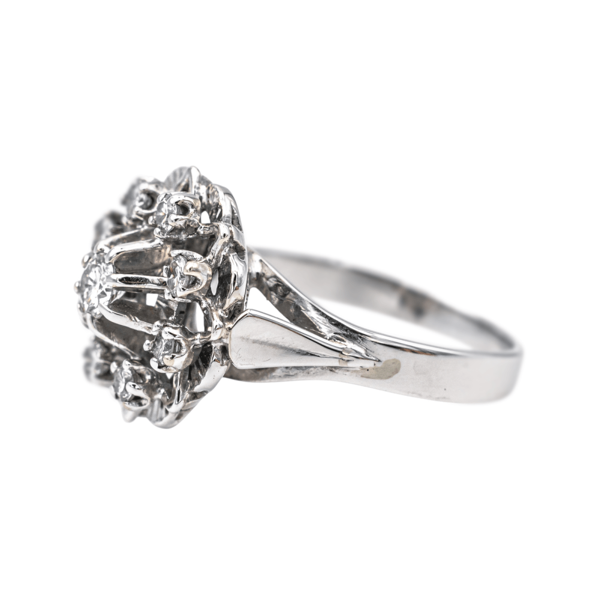 Bague Marguerite en or blanc et diamants - Castafiore