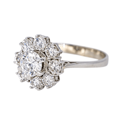 Bague Marguerite en or blanc et diamants - Castafiore