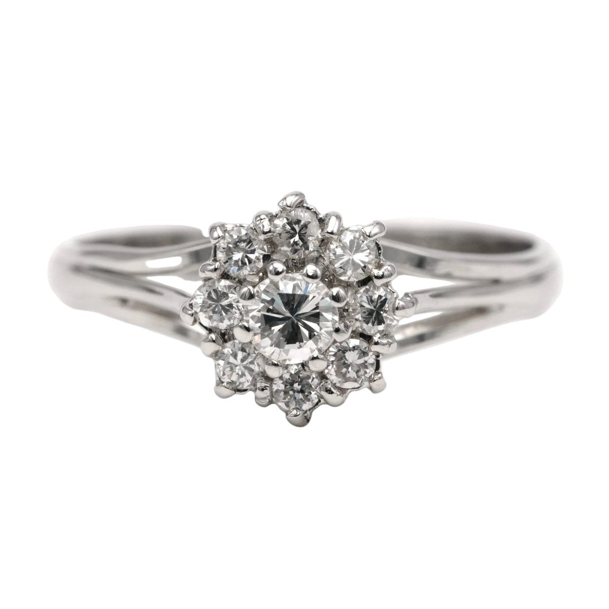 Bague Marguerite en or blanc et diamants - Castafiore