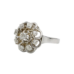 Bague Marguerite en or blanc et diamants - Castafiore