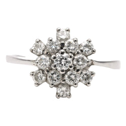 Bague Marguerite en or blanc et diamants - Castafiore