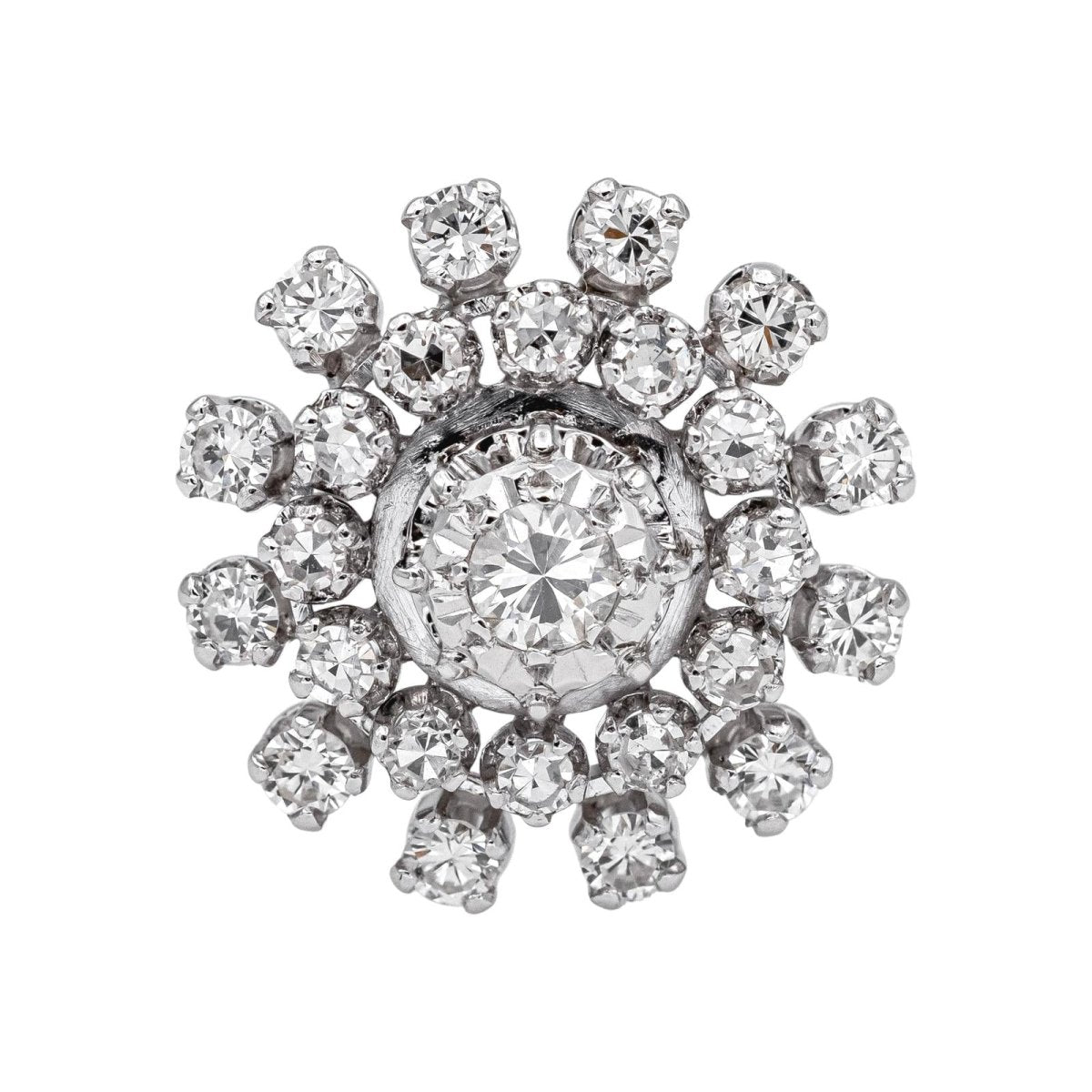 Bague Marguerite en or blanc et diamants - Castafiore