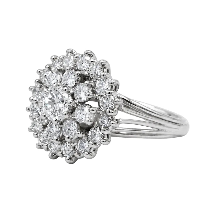 Bague Marguerite en or blanc et diamants - Castafiore