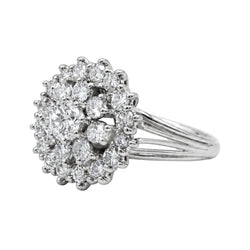 Bague Marguerite en or blanc et diamants - Castafiore