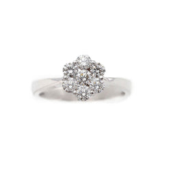 Bague Marguerite en or blanc et diamants - Castafiore