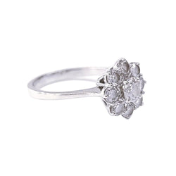 Bague Marguerite en or blanc et diamants - Castafiore