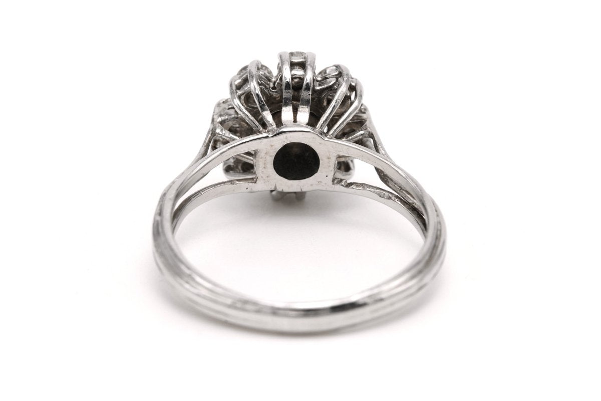 Bague Marguerite en or blanc et diamants - Castafiore