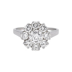 Bague Marguerite en or blanc et diamants - Castafiore