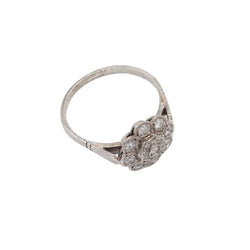 Bague Marguerite en or blanc et diamants - Castafiore