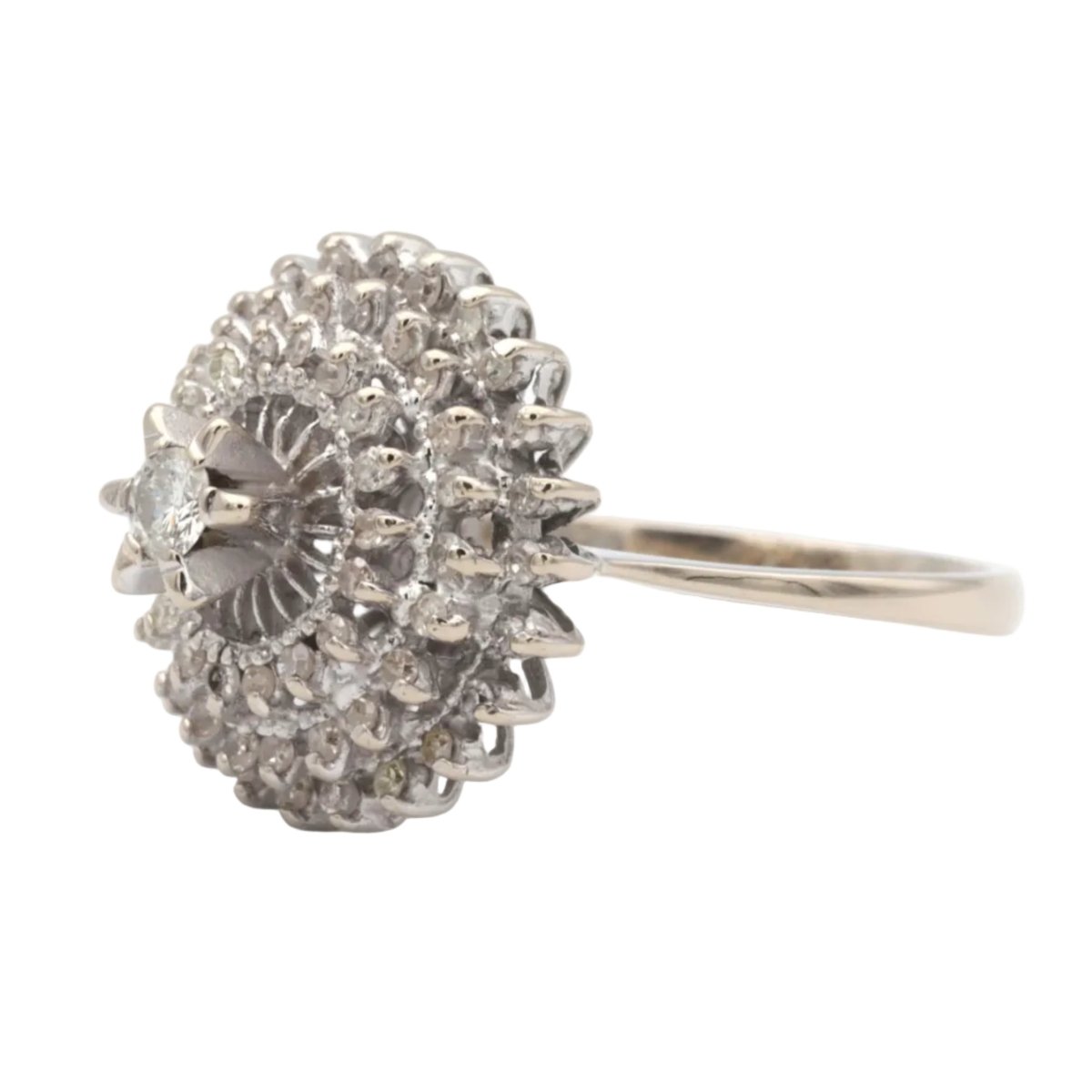 Bague Marguerite en or blanc et diamants - Castafiore