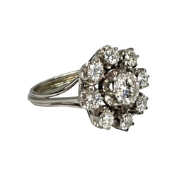 Bague Marguerite en or blanc et diamants - Castafiore