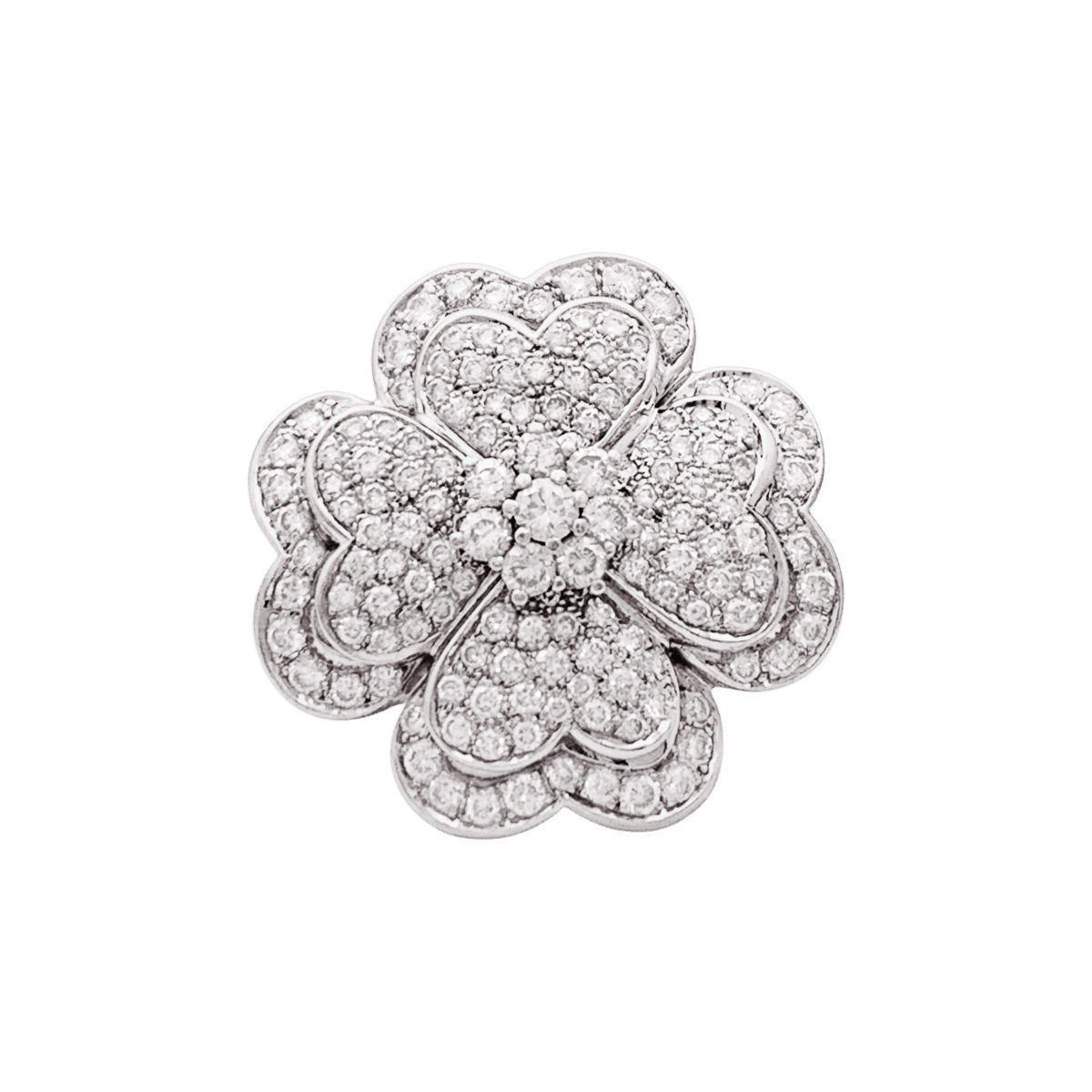 Bague Marguerite en or blanc et diamants - Castafiore