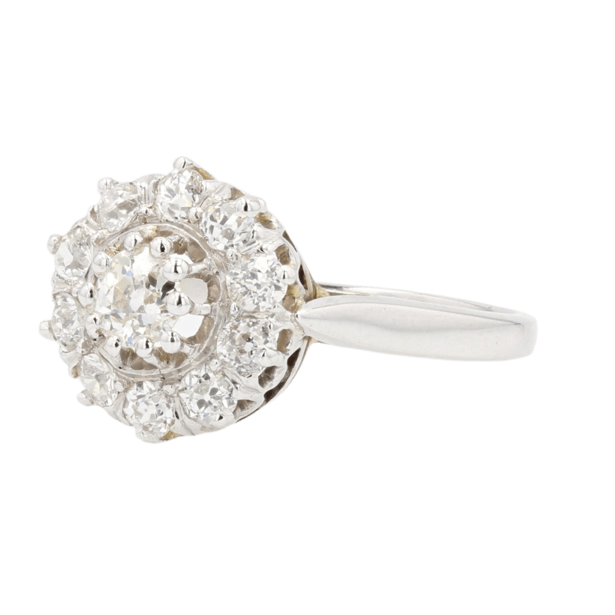 Bague Marguerite en or blanc et diamants - Castafiore
