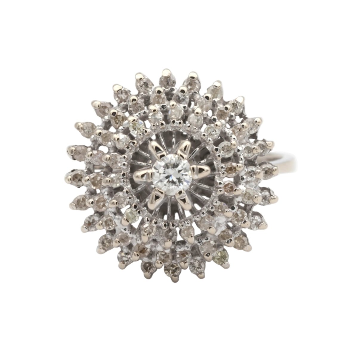 Bague Marguerite en or blanc et diamants - Castafiore