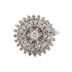 Bague Marguerite en or blanc et diamants - Castafiore
