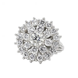 Bague Marguerite en or blanc et diamants - Castafiore