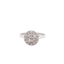 Bague Marguerite en or blanc et diamants - Castafiore