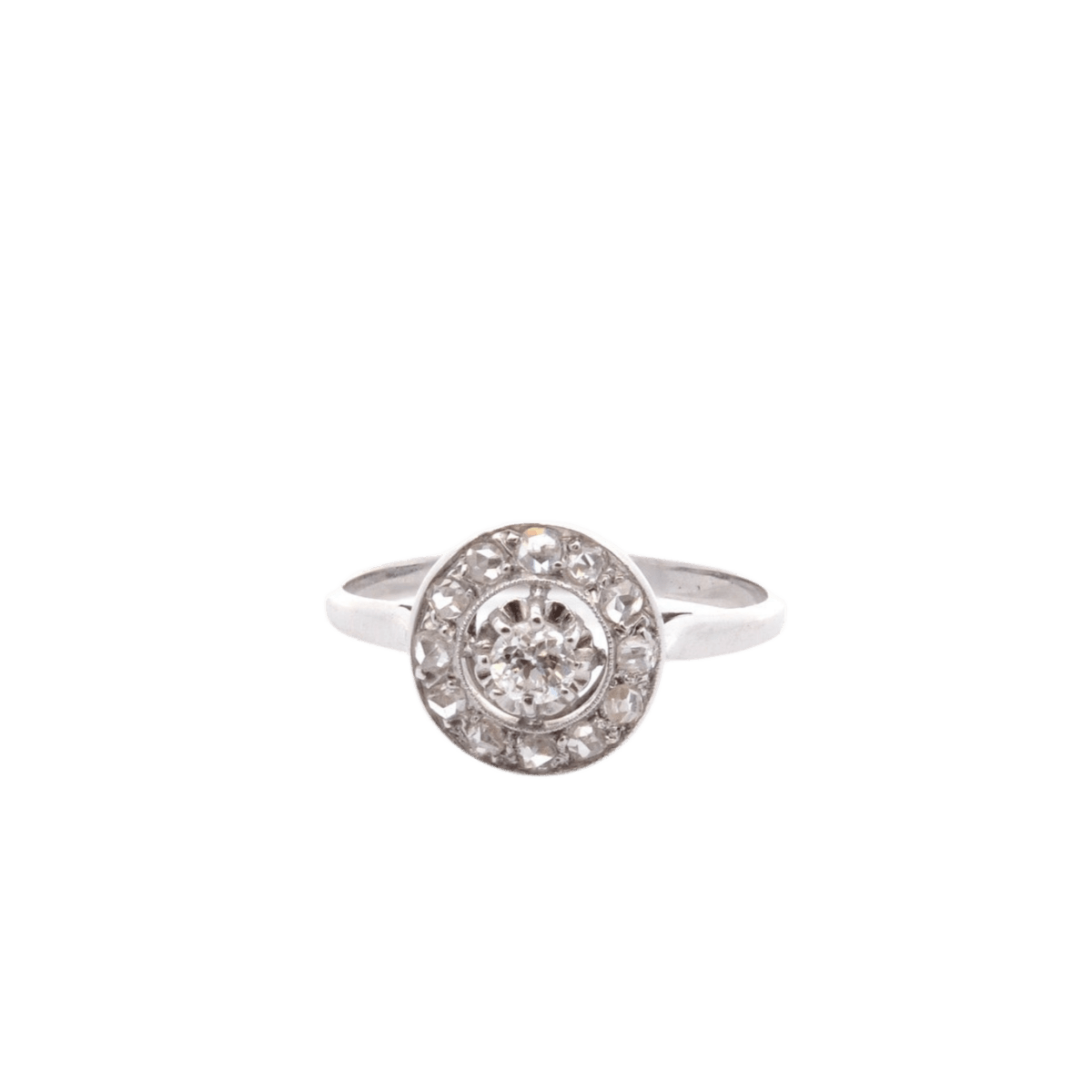 Bague Marguerite en or blanc et diamants - Castafiore