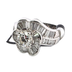 Bague Marguerite en or blanc et diamants - Castafiore