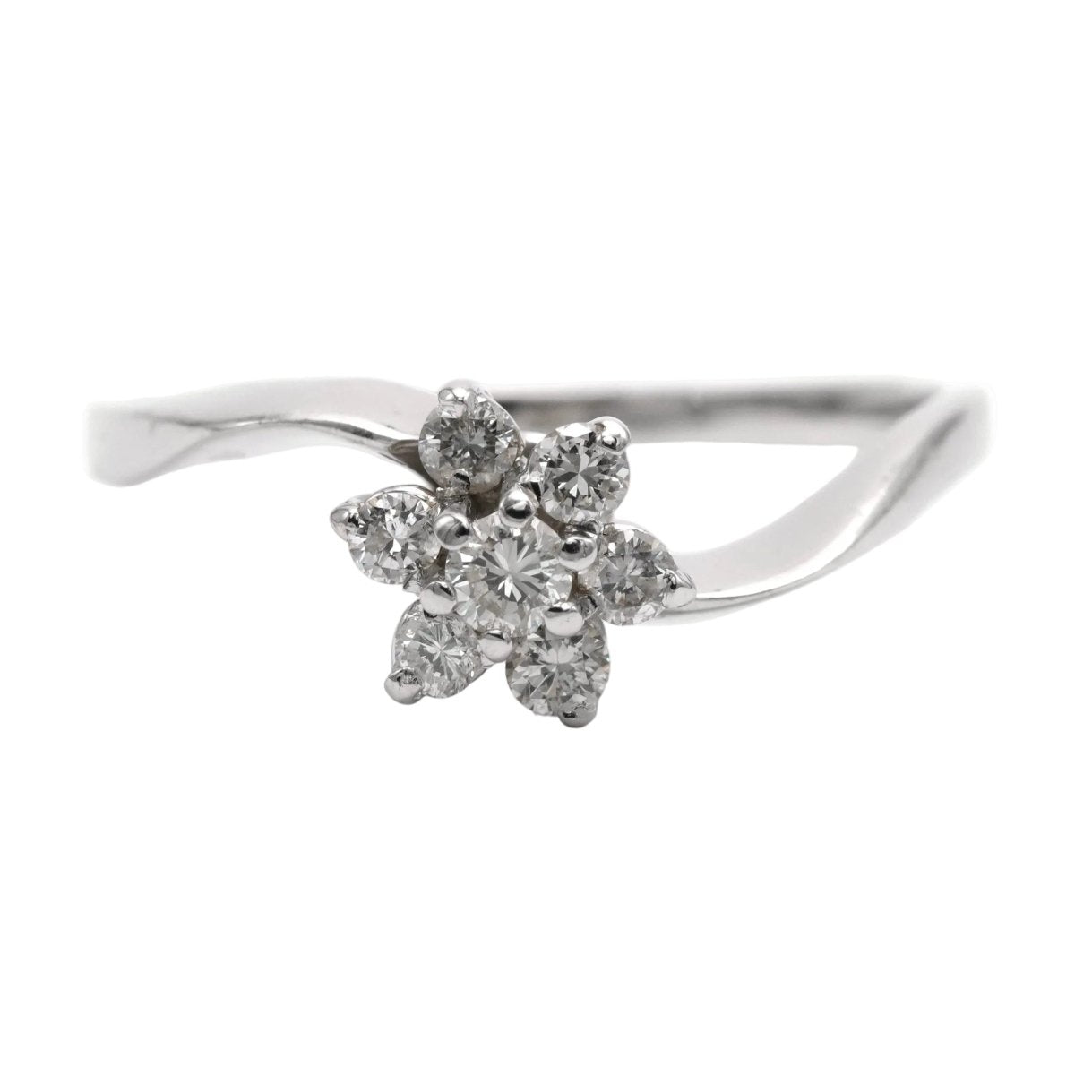 Bague Marguerite en or blanc et diamants - Castafiore