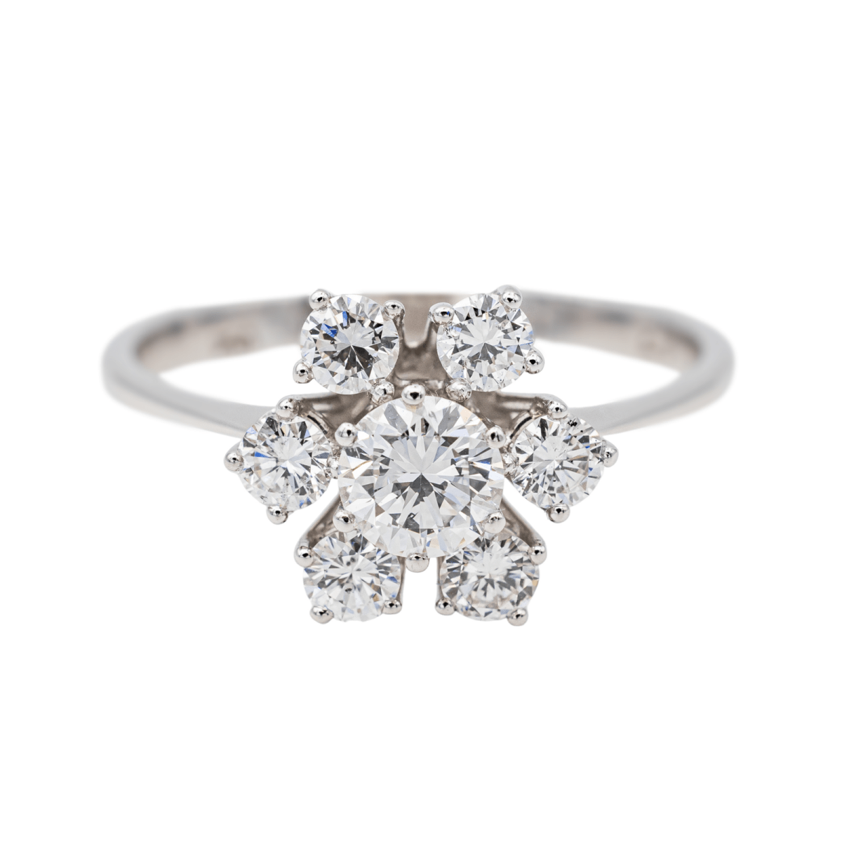 Bague Marguerite en or blanc et diamants - Castafiore