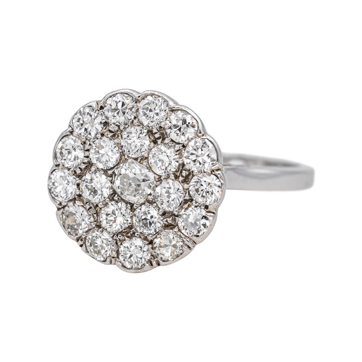 Bague Marguerite en or blanc et diamants - Castafiore