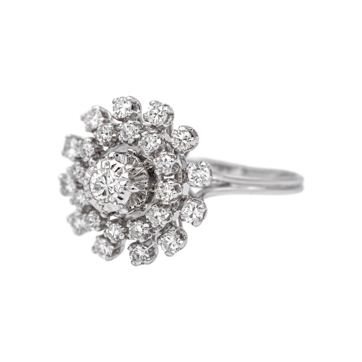 Bague Marguerite en or blanc et diamants - Castafiore