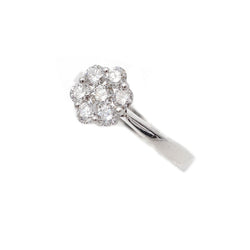 Bague Marguerite en or blanc et diamants - Castafiore