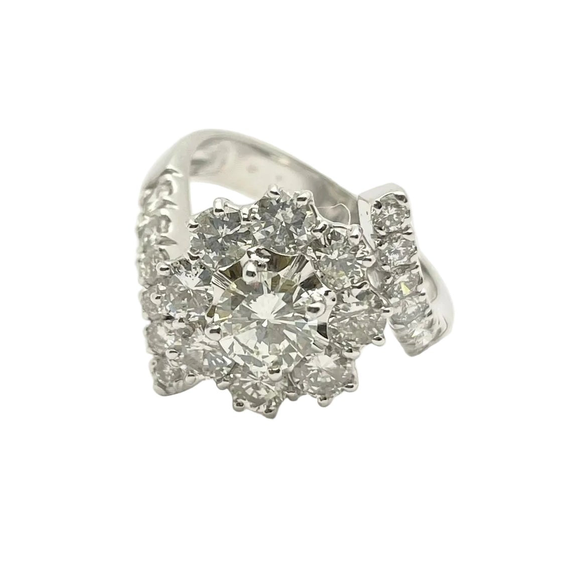 Bague Marguerite en or blanc et diamants - Castafiore
