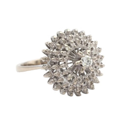 Bague Marguerite en or blanc et diamants - Castafiore