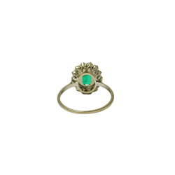 Bague Marguerite en or blanc, or jaune, émeraude et diamants - Castafiore