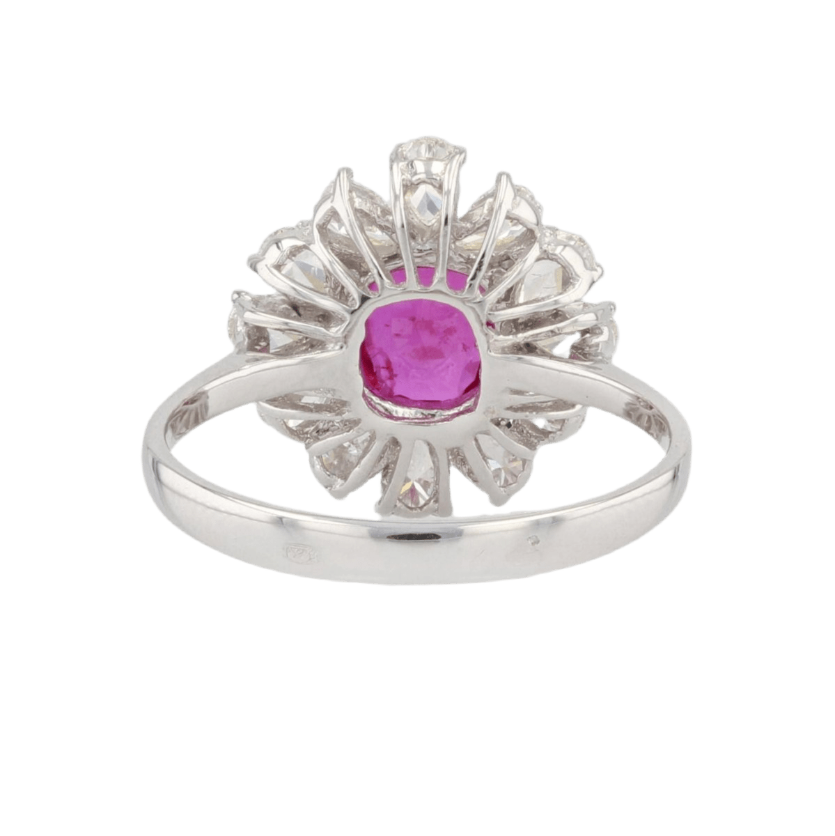 Bague Marguerite en or blanc, or jaune, saphir et diamants - Castafiore