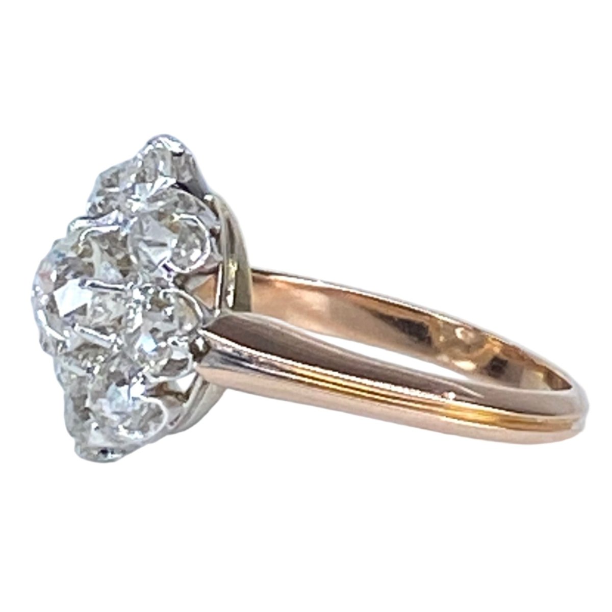 Bague Marguerite en or blanc, or rose et diamants - Castafiore