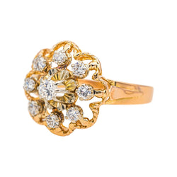 Bague Marguerite en or blanc, or rose et diamants - Castafiore