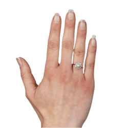 Bague Marguerite en or blanc, perle et diamants - Castafiore