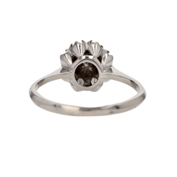 Bague Marguerite en or blanc, perle et diamants - Castafiore