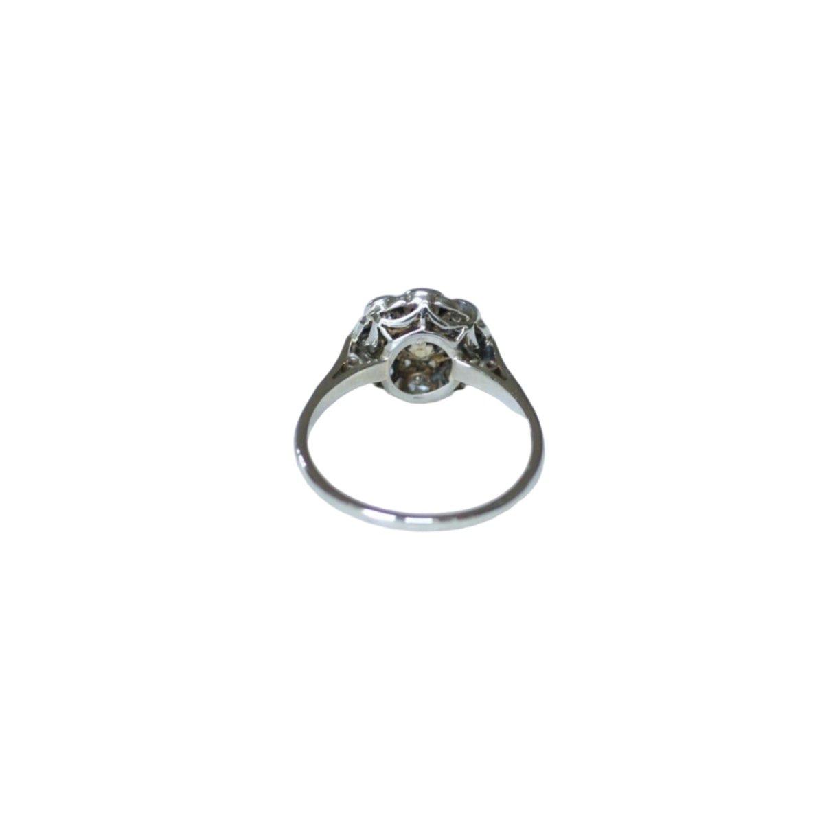 Bague Marguerite en or blanc, perle, et diamants - Castafiore
