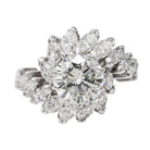 Bague Marguerite en or blanc, platine et diamant - Castafiore