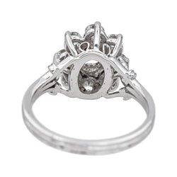 Bague Marguerite en or blanc, platine et diamants - Castafiore