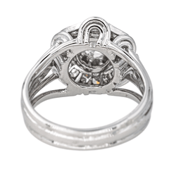 Bague Marguerite en or blanc, platine et diamants - Castafiore