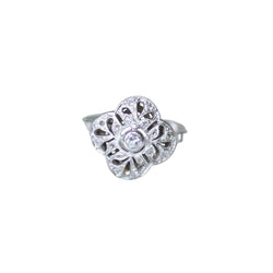 Bague Marguerite en or blanc, platine, et diamants - Castafiore