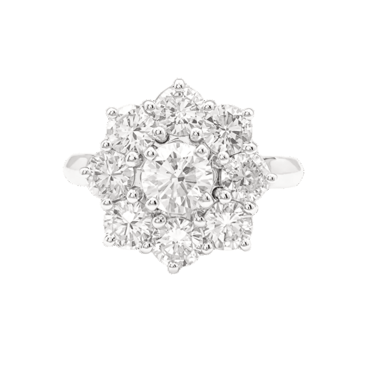 Bague Marguerite en or blanc, platine et diamants - Castafiore