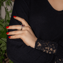 Ring Marguerite White gold Ruby
