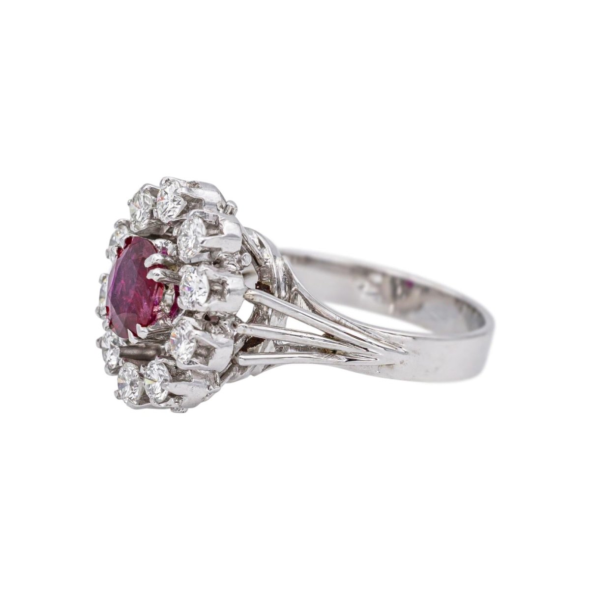 Ring White gold Ruby