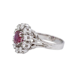Ring White gold Ruby