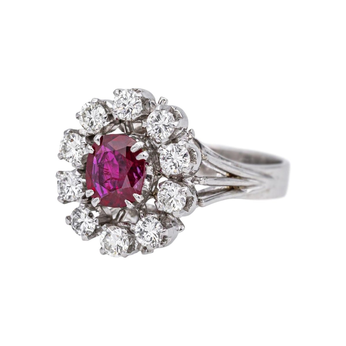 Ring White gold Ruby
