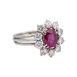 Ring Marguerite White gold Ruby