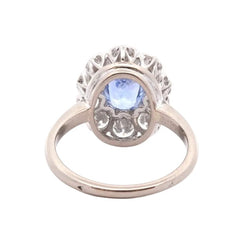 Bague Marguerite en or blanc, platine, saphir et diamants - Castafiore